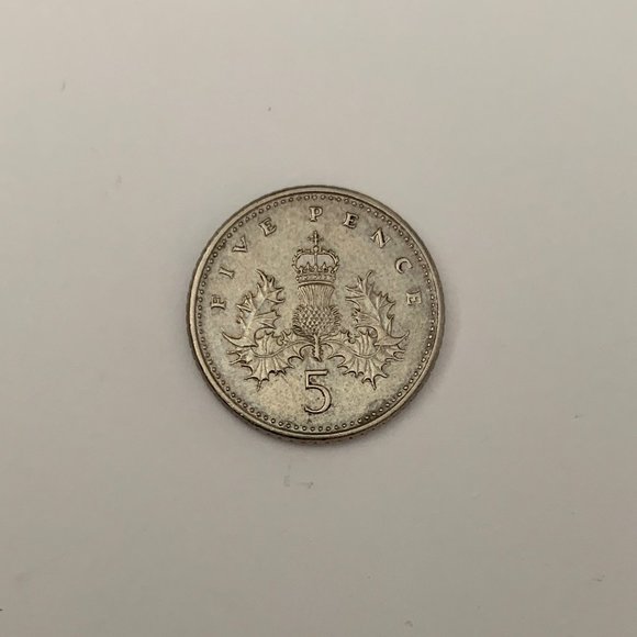 Five Pence Coin - 1990 - United Kingdom 5p - Queen Elizabeth II - KM#937b - Picture 5 of 5